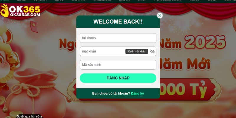 Đăng nhập và trải nghiệm cá cược sau khi tải app OK365 thành công